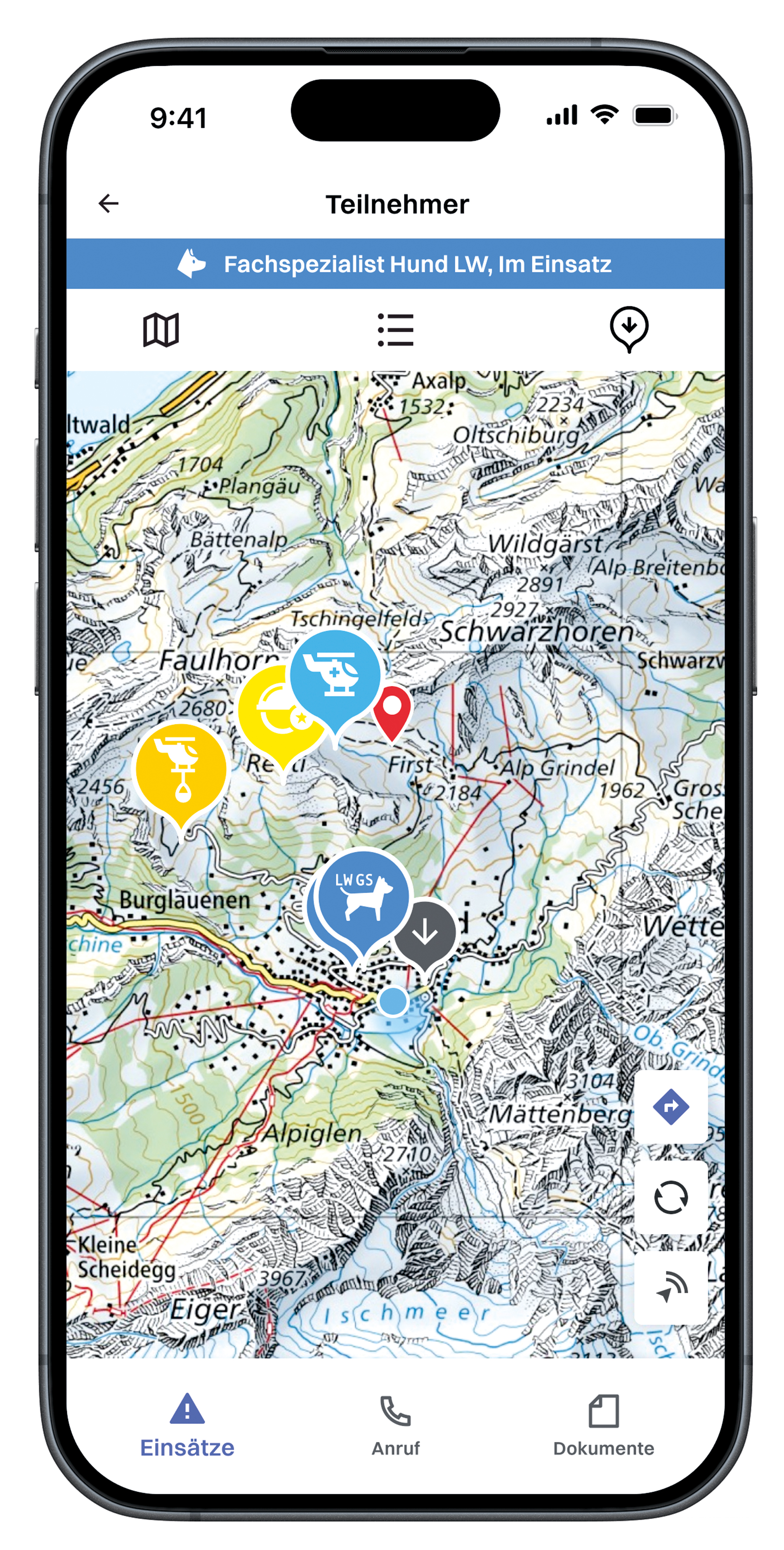 Les applications « MOMENTUM PRO », « ARMC » et la com&shy;muni&shy;cation de groupe dynamique via Threema ont fait leurs preuves dans le cadre de la coopération entre la Rega, le SAS, les forces du CAS et les First Responder. Le système est désormais en cours de développement pour devenir le SEDH, utilisable à l’échelle nationale.
