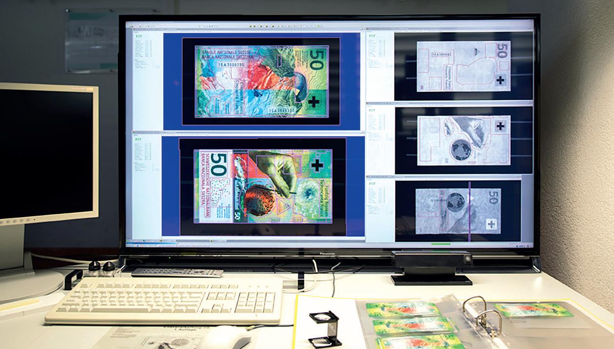 Des contrôles de qualité stricts garantissent que seuls des billets de banque irréprochables sont livrés à la Banque nationale suisse, qui les met ensuite en circulation.