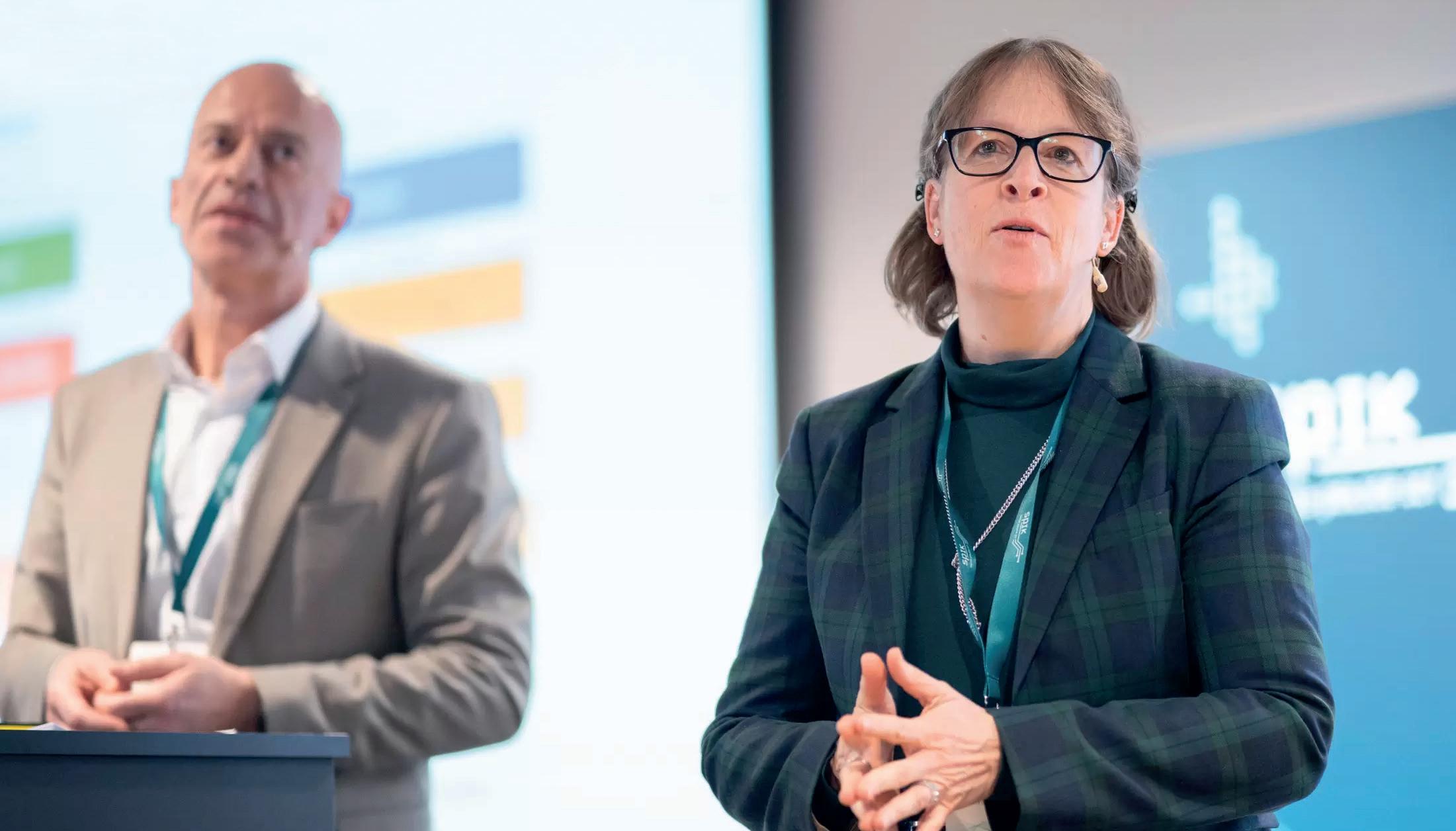 BABS-Direktorin Michaela Schärer eröffnete zusammen mit Markus Röösli, Direktor PTI, den MSK-Halbtag am Vortag des SPIK.