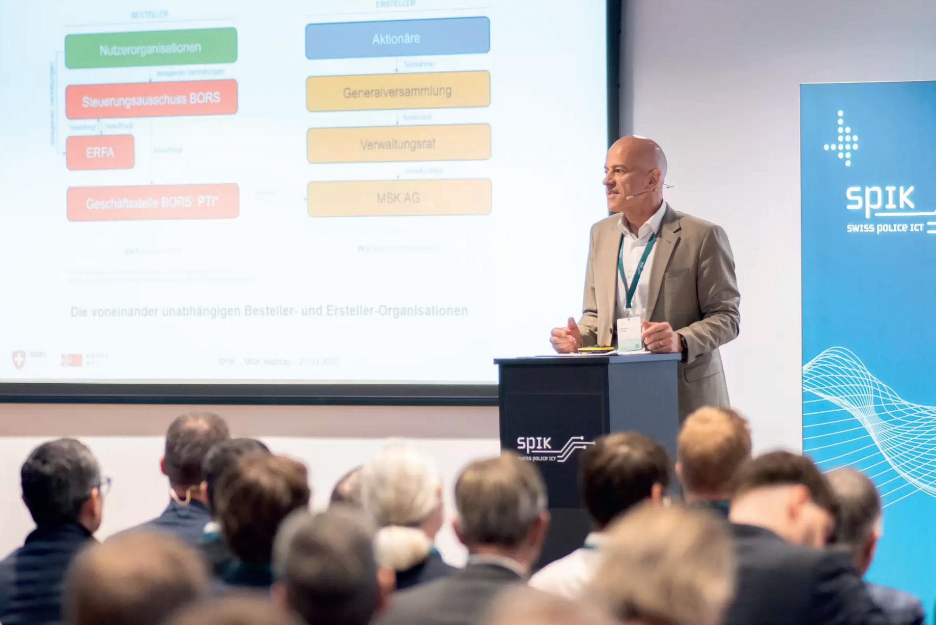 Markus Röösli, directeur de TIP (sur la photo), a inauguré la demijournée MSK la veille du SPIK avec Michaela Schärer, directrice de l’OFPP.