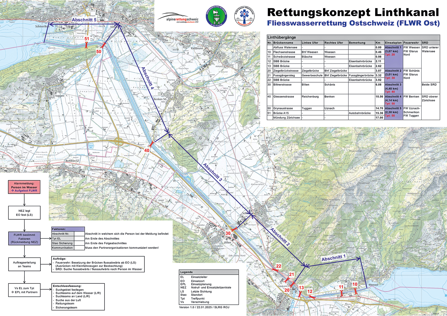 Joël Rodi a élaboré des plans de sauvetage détaillés pour dix cours d’eau du nord-est de la Suisse. Sur la photo, le plan de sauvetage pour le canal de la Linth.