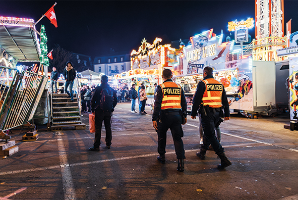 Die Stadtpolizei St.Gallen sorgt mit rund 260 Personen rund um die Uhr für Sicherheit in der grössten Metropole der Ostschweiz – hier beim Herbstjahrmarkt im Jahr 2022.
