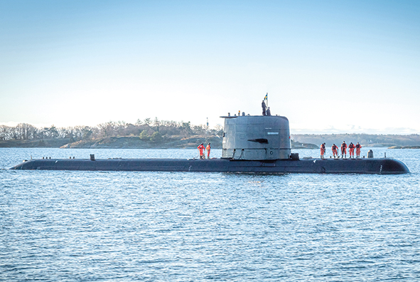 © Saab Kockums AB Le sous-marin suédois HMS Uppland après sa refonte récente.